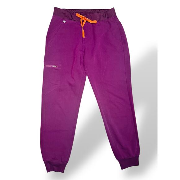 FIGS Pants - FIGS Technical Collection Women Jogger Scrub Pants Purple Orange Drawstring S/P